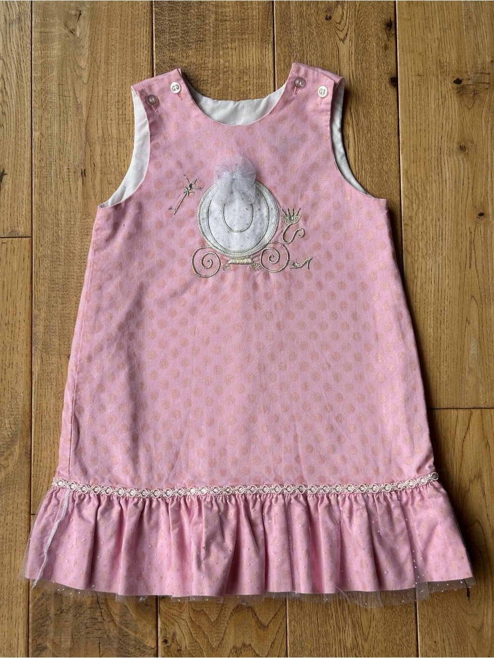 The Bailey Boys Vintage Cinderella Carriage Jumper Dress size 3T